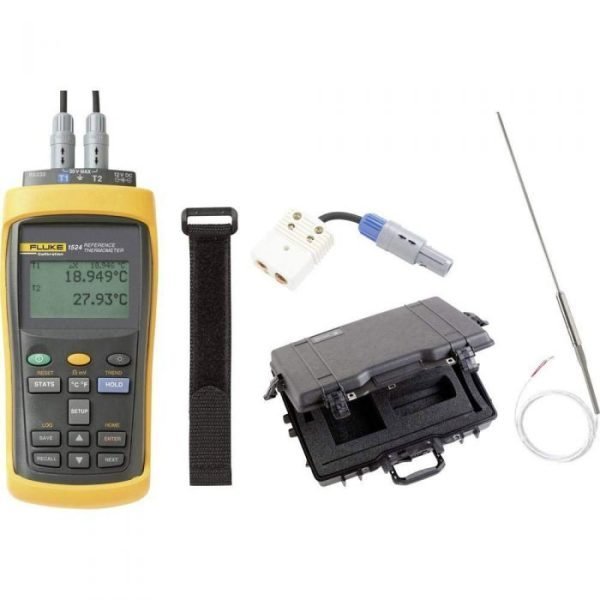 Fluke 1524-P4-156 Digital Thermometer with Case and LEMO Adapter