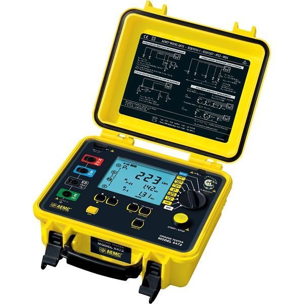 AEMC 6472 KIT-500FT Ground Resistance Tester, 4-Point and Clamp-On with 500 ft Leads