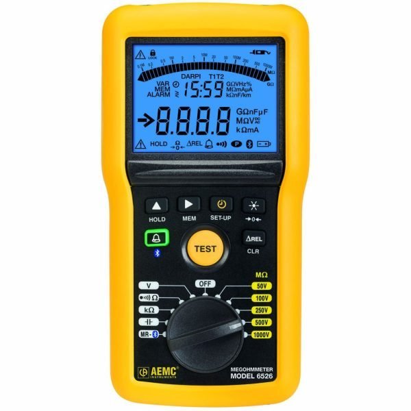 AEMC 6526 Insulation Tester, 50 V-1 kV, 200 GΩ, Bluetooth