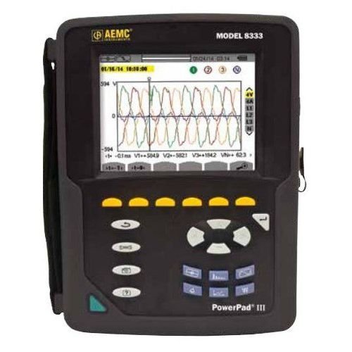 AEMC PowerPad III 8333 Power Quality Analyzer, 3-Phase, 1000 V, Class B