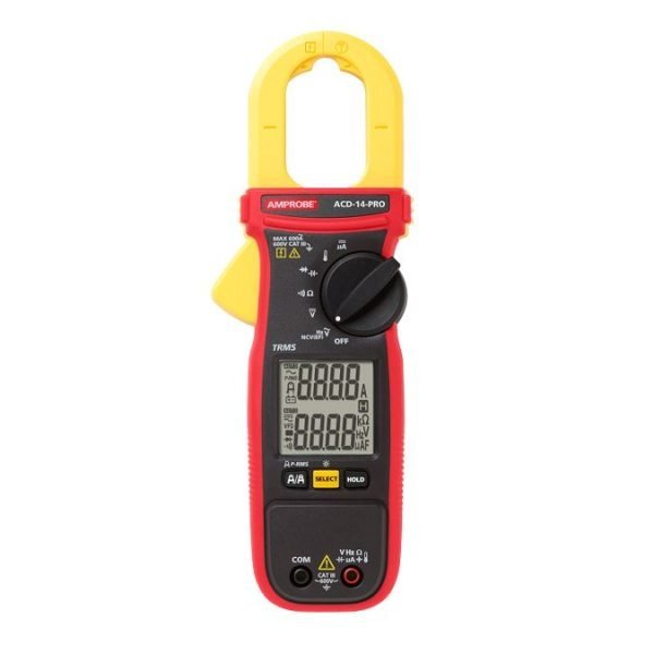 Amprobe ACD-14-PRO Clamp Meter, 600 A AC, True RMS, CAT III
