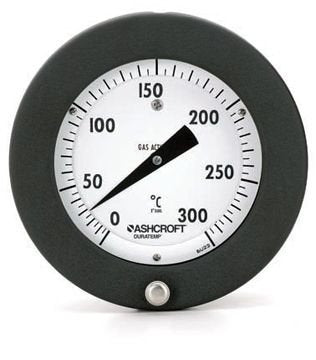 Ashcroft C-600A-02 Dial Thermometer, 0 to 120 °C, 4-1/2 in remote Duratemp